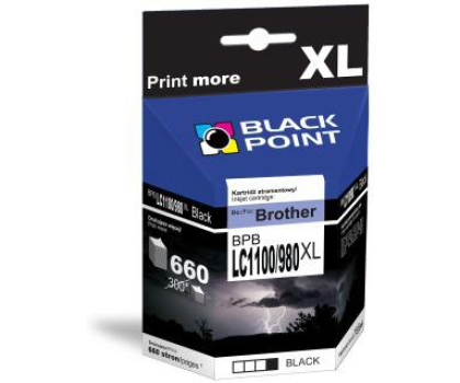 Tusz BLACK POINT BPBLC1100/985/980XLBK Zamiennik Brother LC1100/985/980BK